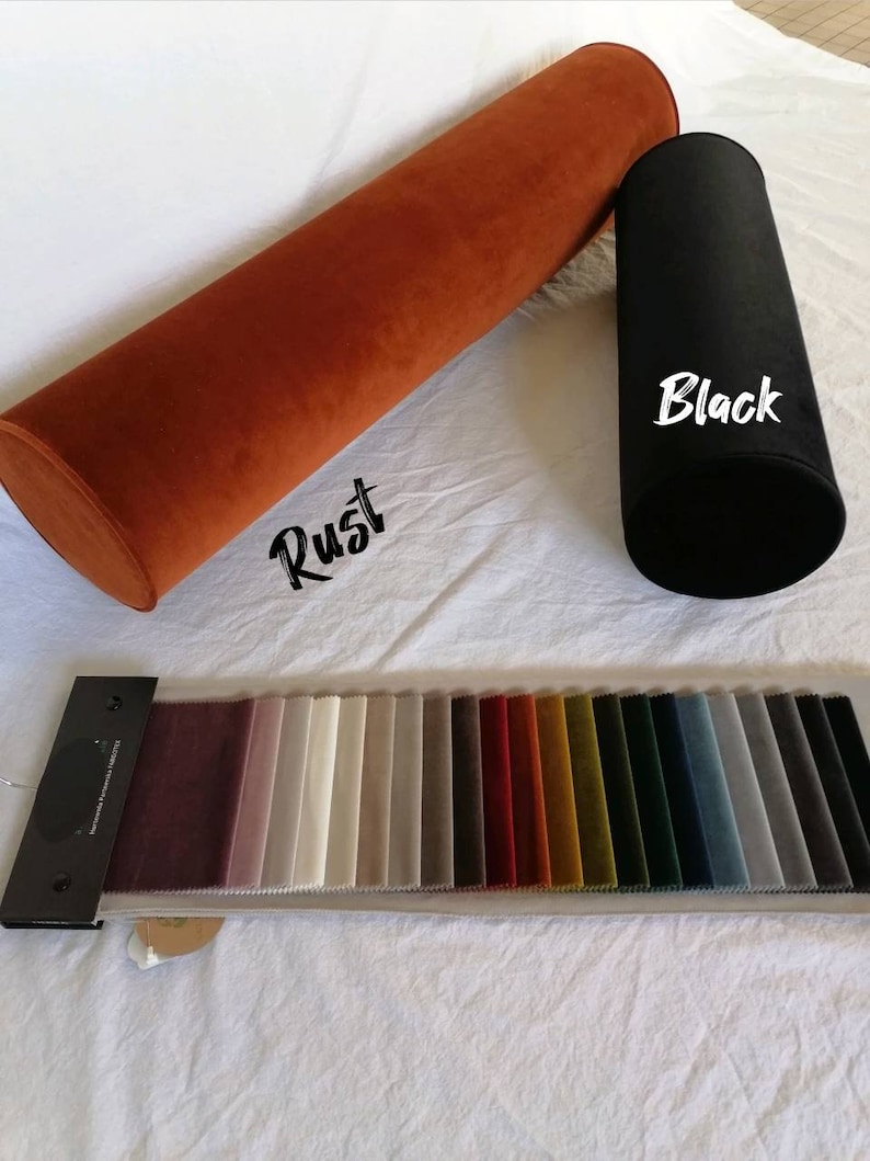 Round Bolster Pillow/custom Sizes Bolster/eco Velvet Etsy