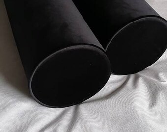 Black roll pillow/custom sizes/black velvet cushion/decorative bolster/recycled velvet/firm foam®insert/eco velvet/black bolster/home decor