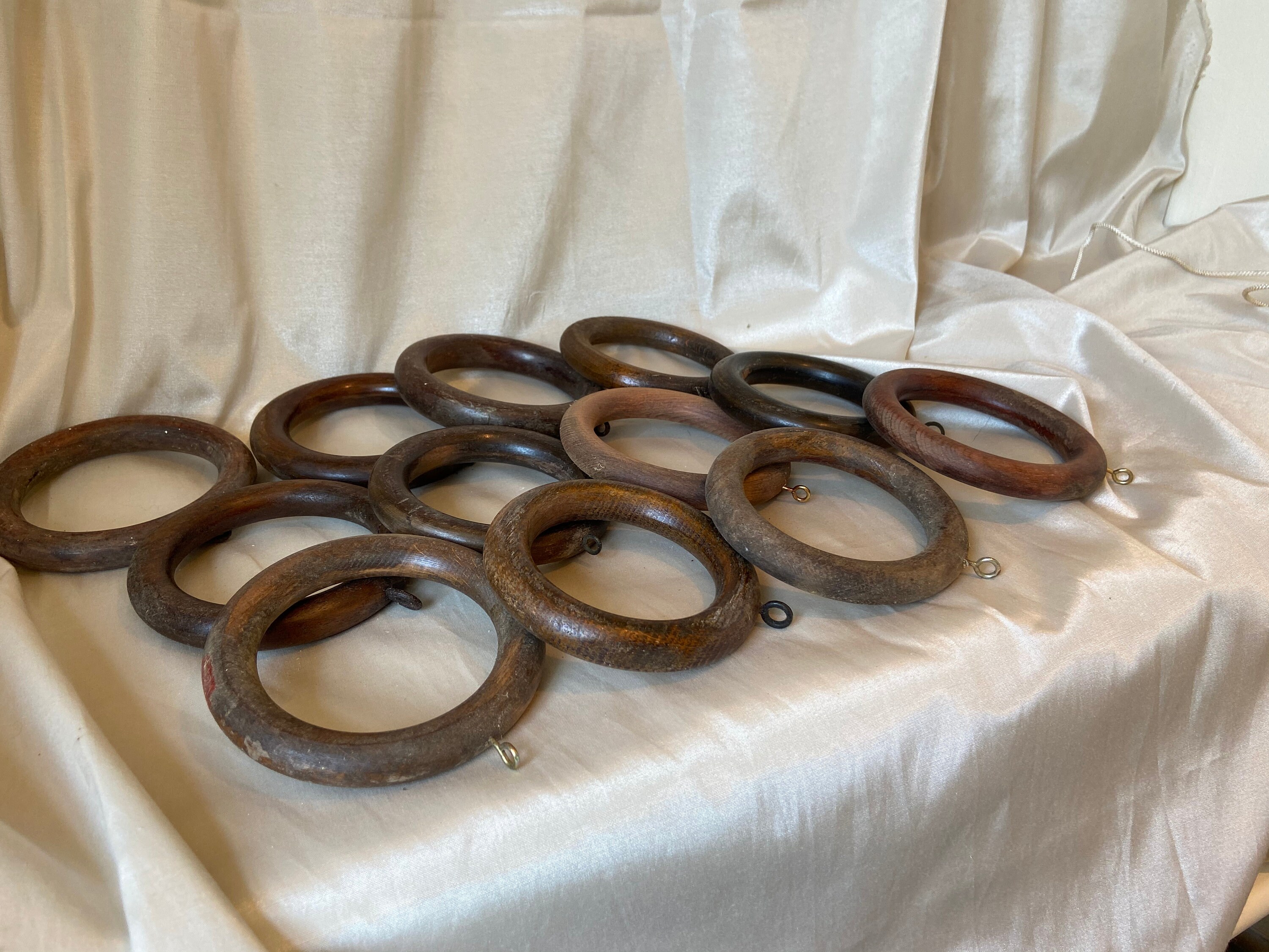Antique Wooden Curtain Rings ref 3062 Etsy