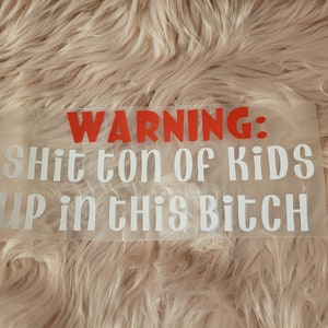 Caution car stickers