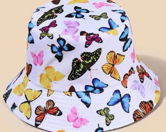 Butterfly Bucket Hat Butterfly Print 