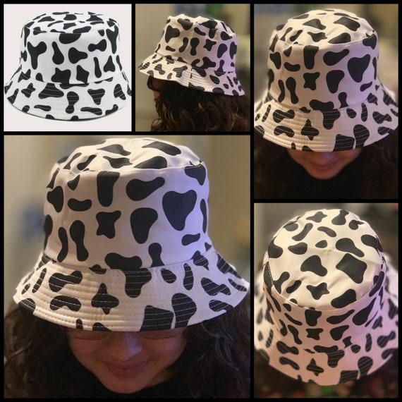 Unisex Reversible Cow Print Bucket Hat 