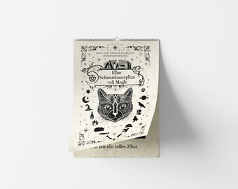 Cat calendar with witty quotes to match the fundraising anthology "A Whisker Tip Full of Magic"