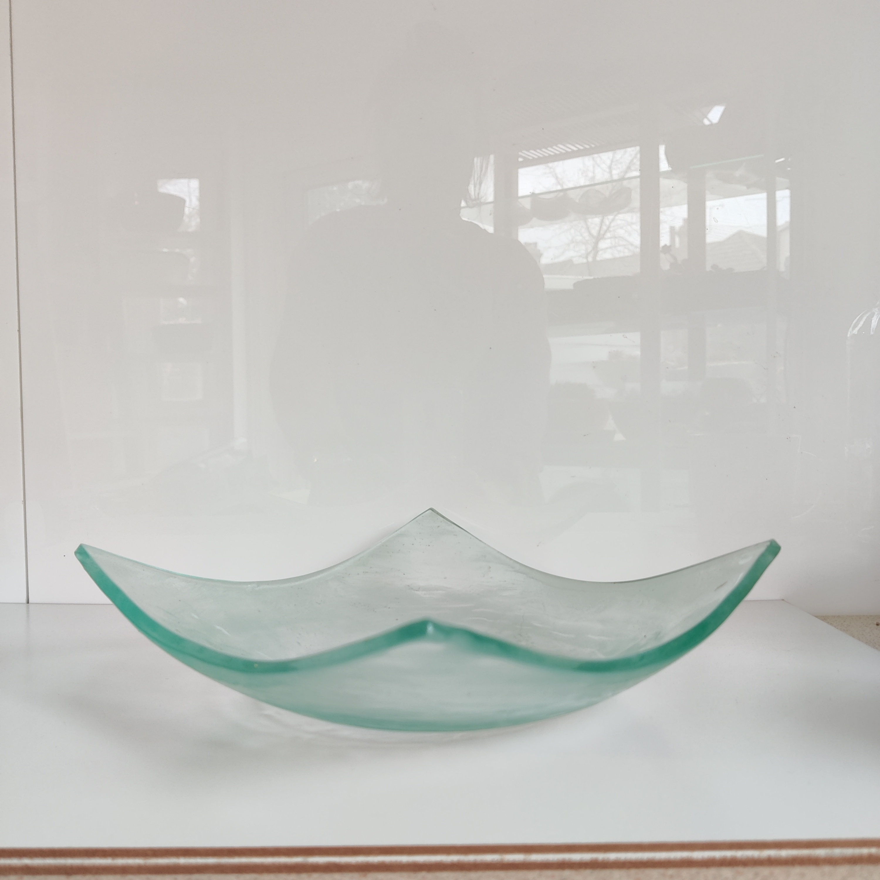 Square Recycled Fused Glass Bowl. Suitable for a Fruit Bowl. Etsy UK