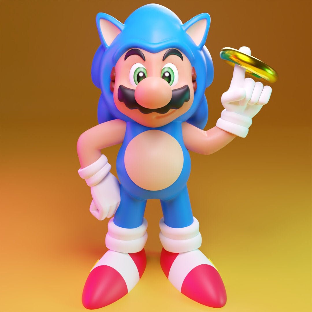 STL file Sonic the Hedgehog Classic (Fan Art) 🦔・3D printer model