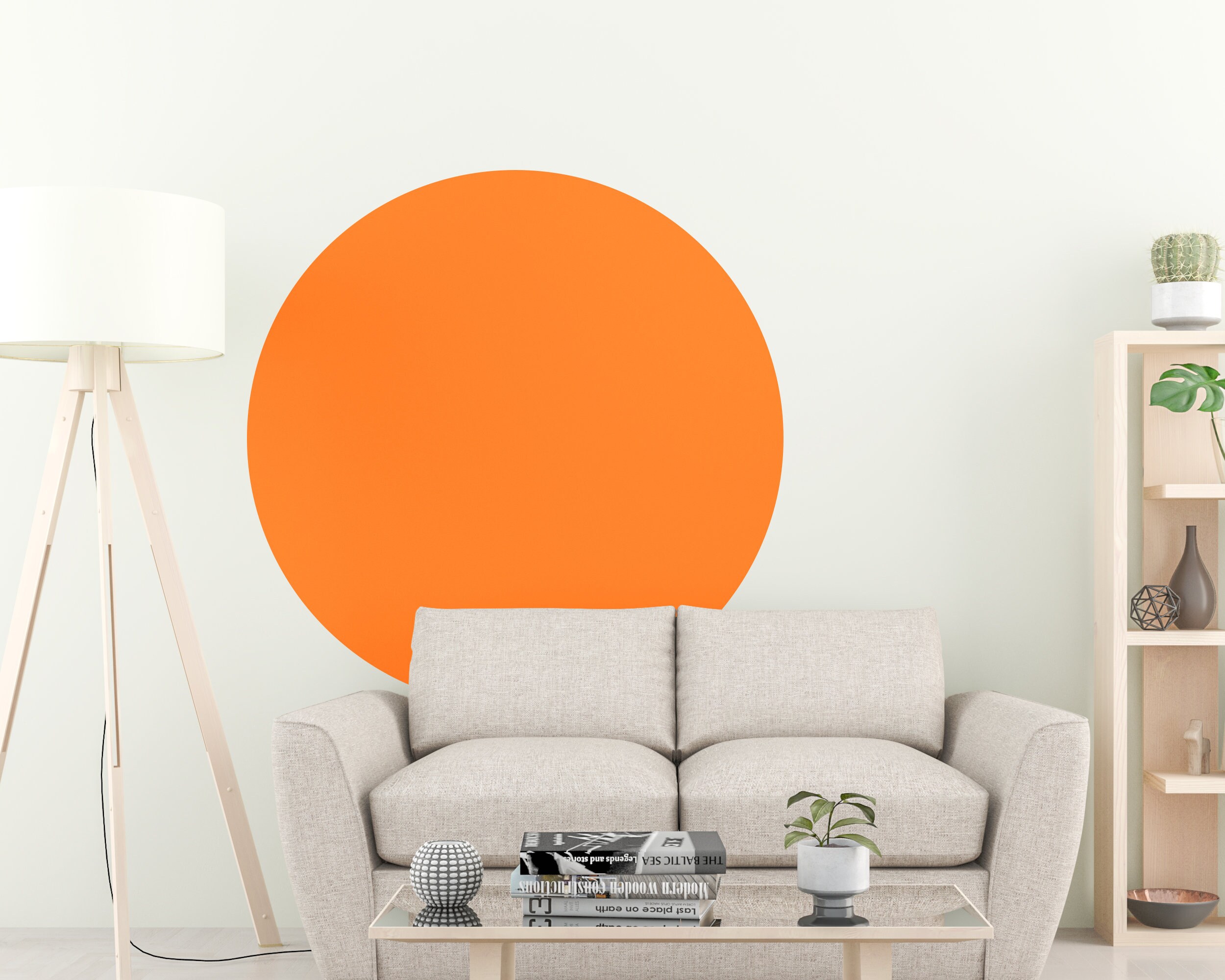 Circle Wall Decal Geometric Wall Decor Abstract Wall Art Etsy