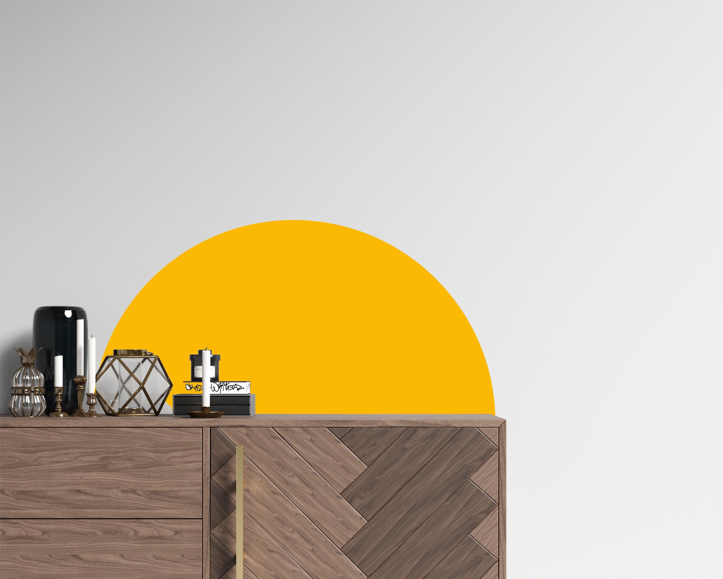 Half Circle Wall Decal Geometric Wall Decor Abstract Wall Etsy UK