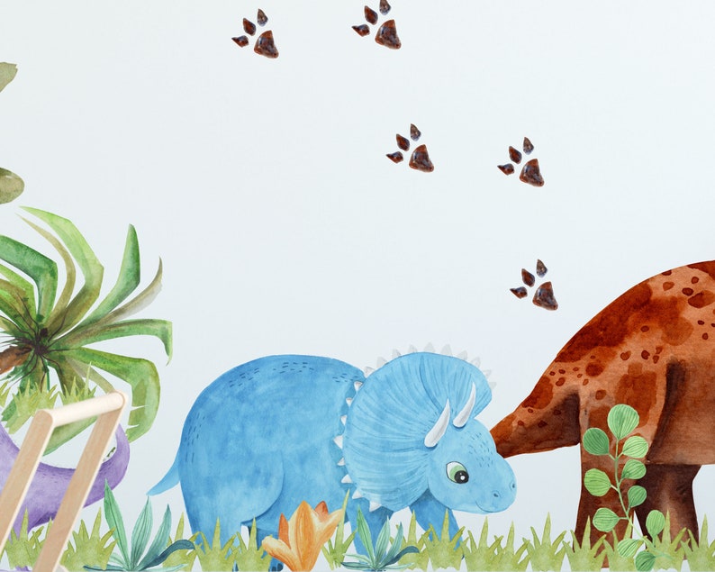 Dinosaur Wall Stickers for Kids Room Children Wall Stickers Etsy