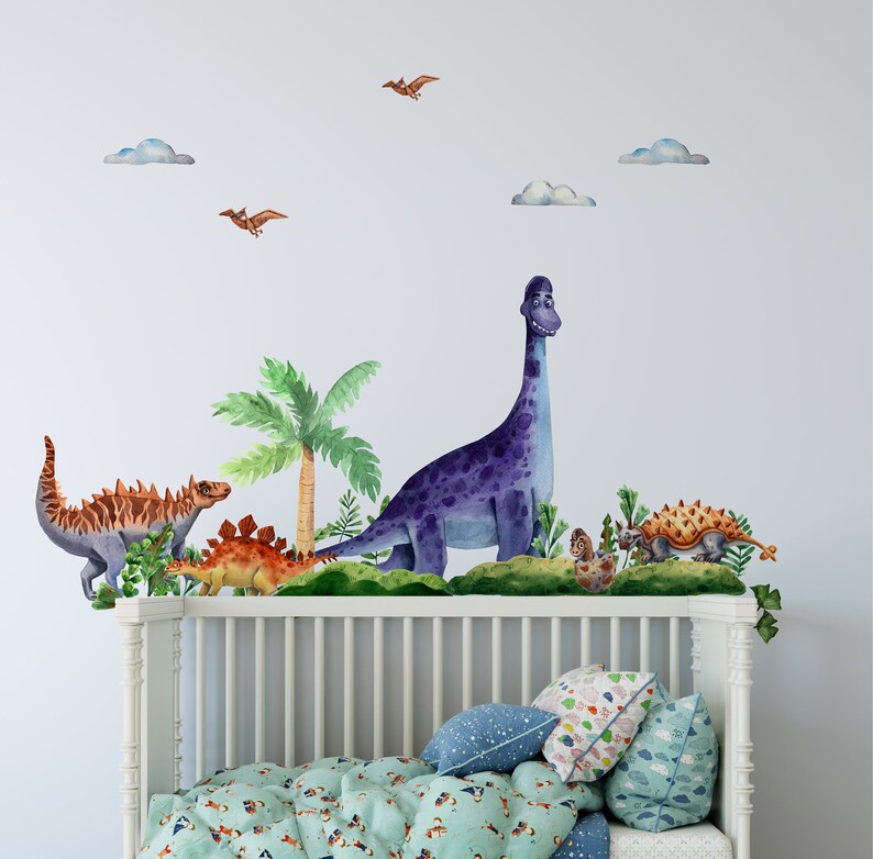 Dinosaur Wall Stickers for Kids Room Animal Wall Decal Decor Etsy UK