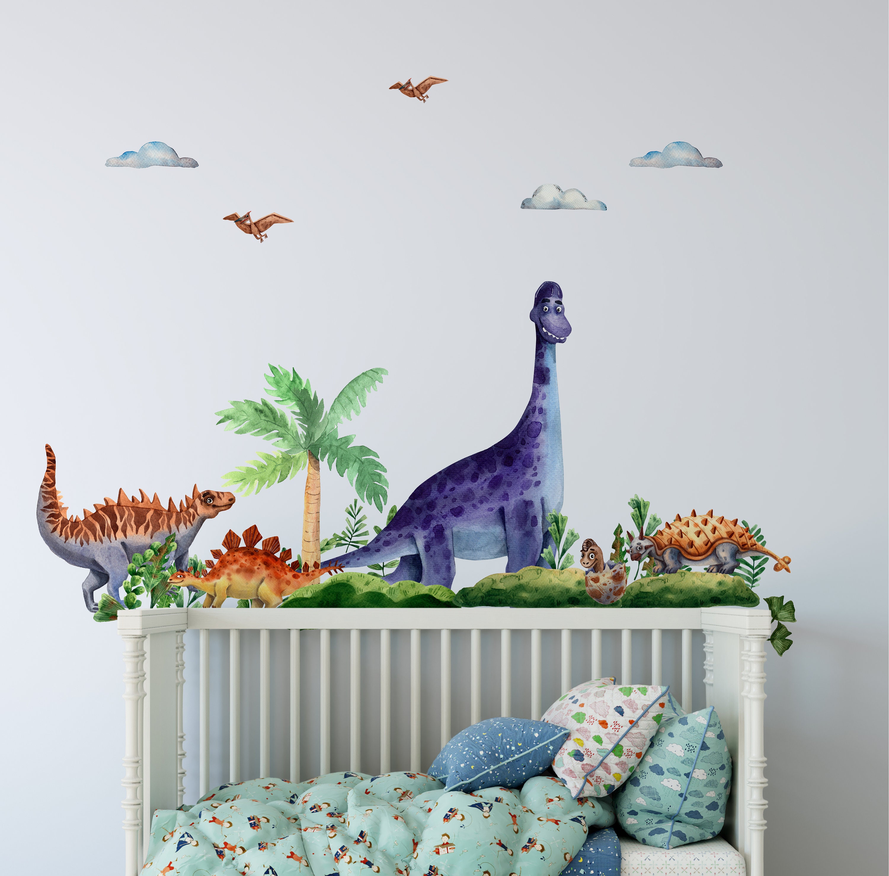 Dinosaur Wall Stickers for Kids Room Animal Wall Decal Decor Etsy UK