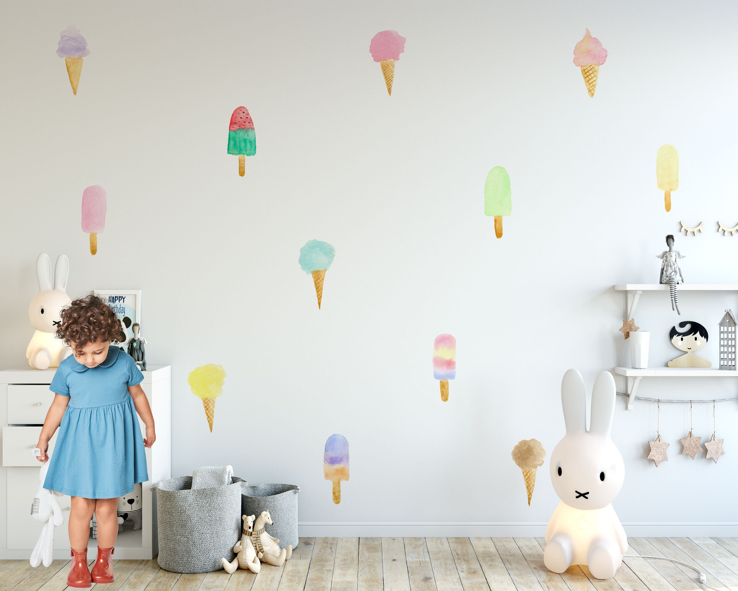 3D Ice Cream Ball S421 Wallpaper Mural Self-adhesive Removable Sticker Kids  Ka
