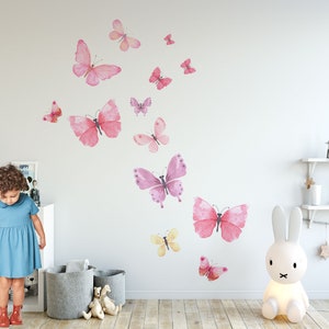 18pcs/lot 3d Effect Crystal Butterflies Wall Sticker Beautiful Butterfly  for Kids Room Wall Decals Home Decoration on The Wall