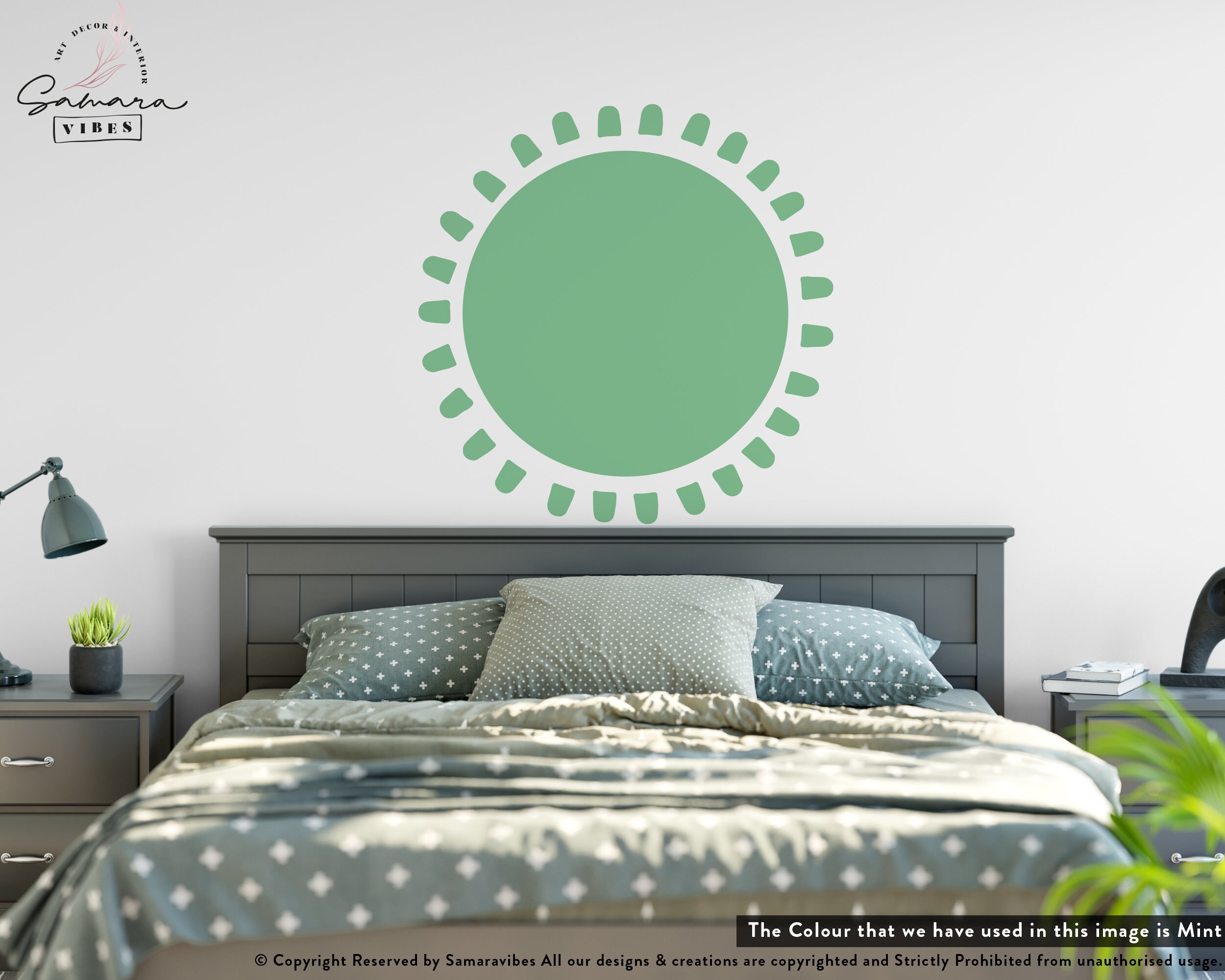 Boho Sun Wall Decal Nursery Boho Design Decals Shapes Wall Etsy UK