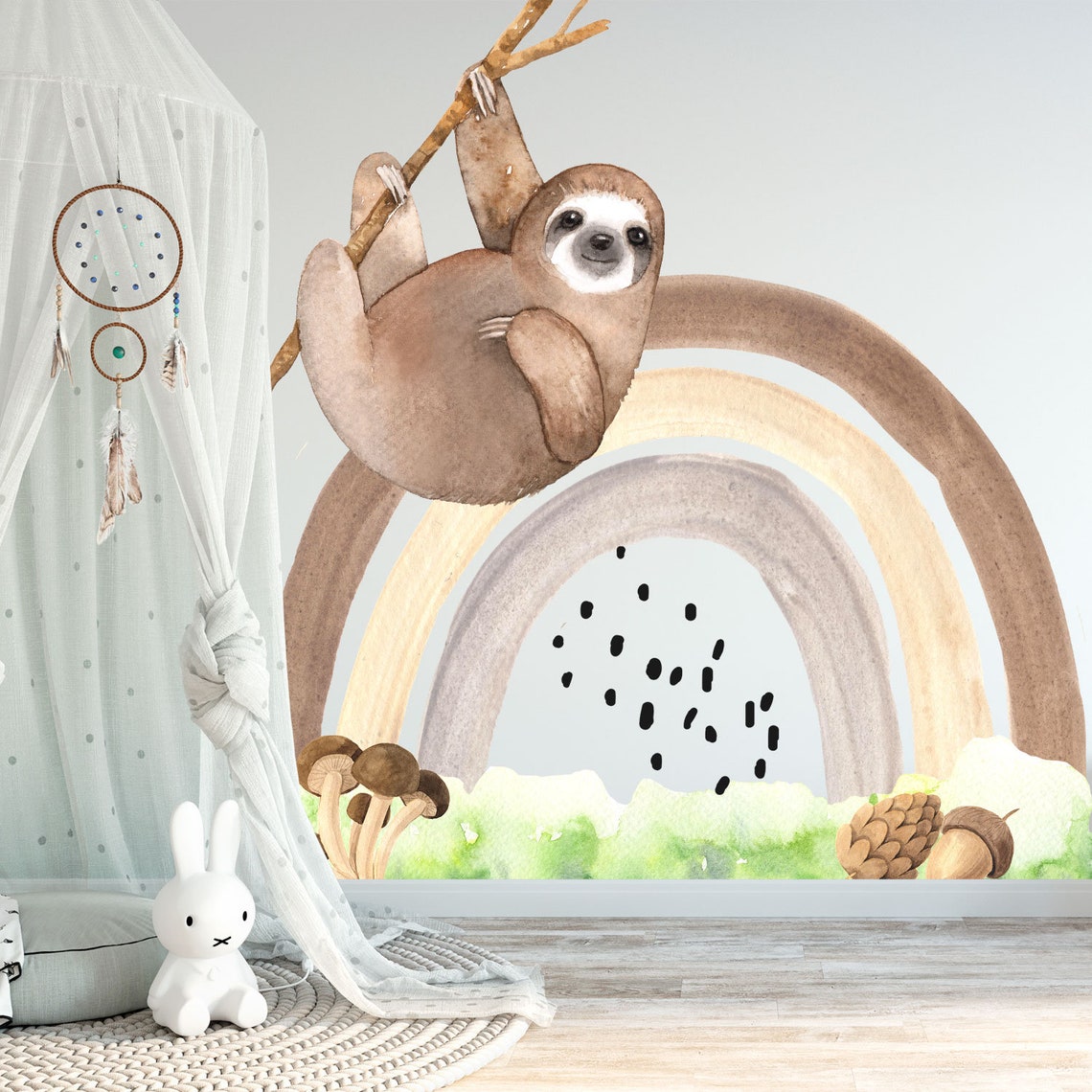Boho Animal Wall Stickers Boho Acuarela Playroom para niños Etsy