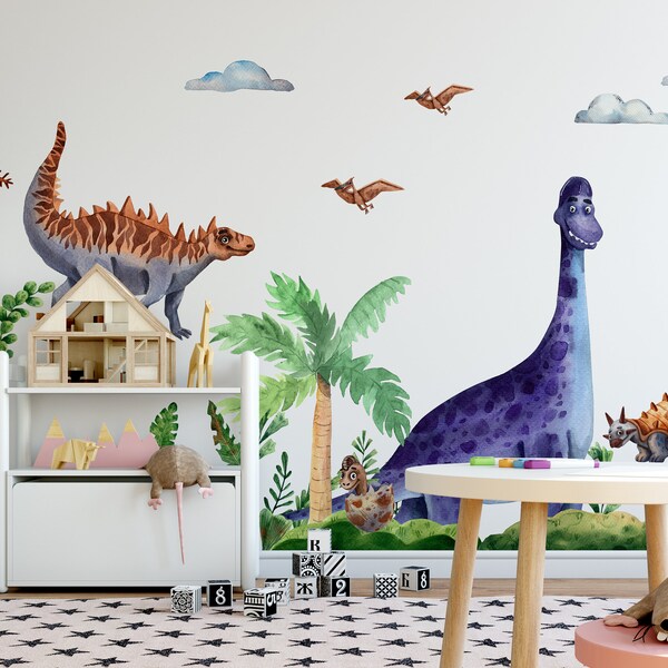 Dinosaur Wall Decal Etsy UK