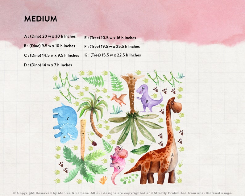 Dinosaur Wall Stickers for Kids Room Children Wall Stickers Etsy