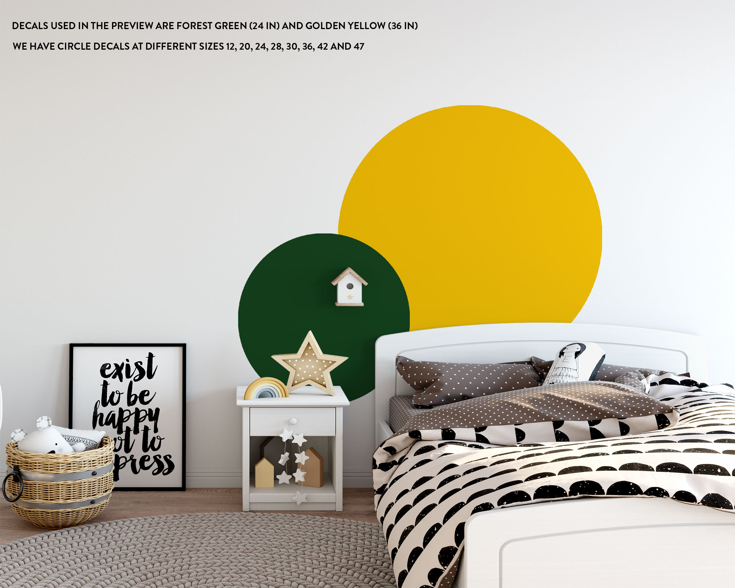 Full Circle Wall Decal Geometric Wall Art Abstract Wall Art Etsy UK