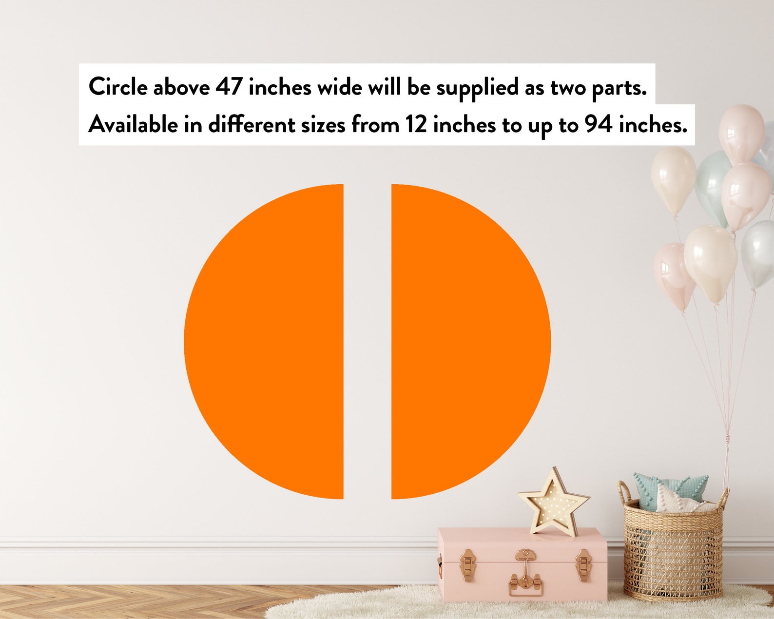 Full Circle Wall Decal Geometric Wall Art Abstract Wall Art Etsy UK