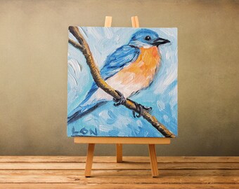 Pintura al óleo de aves, pintura de aves, arte de aves, obras de arte de aves, arte de la pared de aves, regalo de aves, decoración de la pared de aves, regalos de vivero de aves