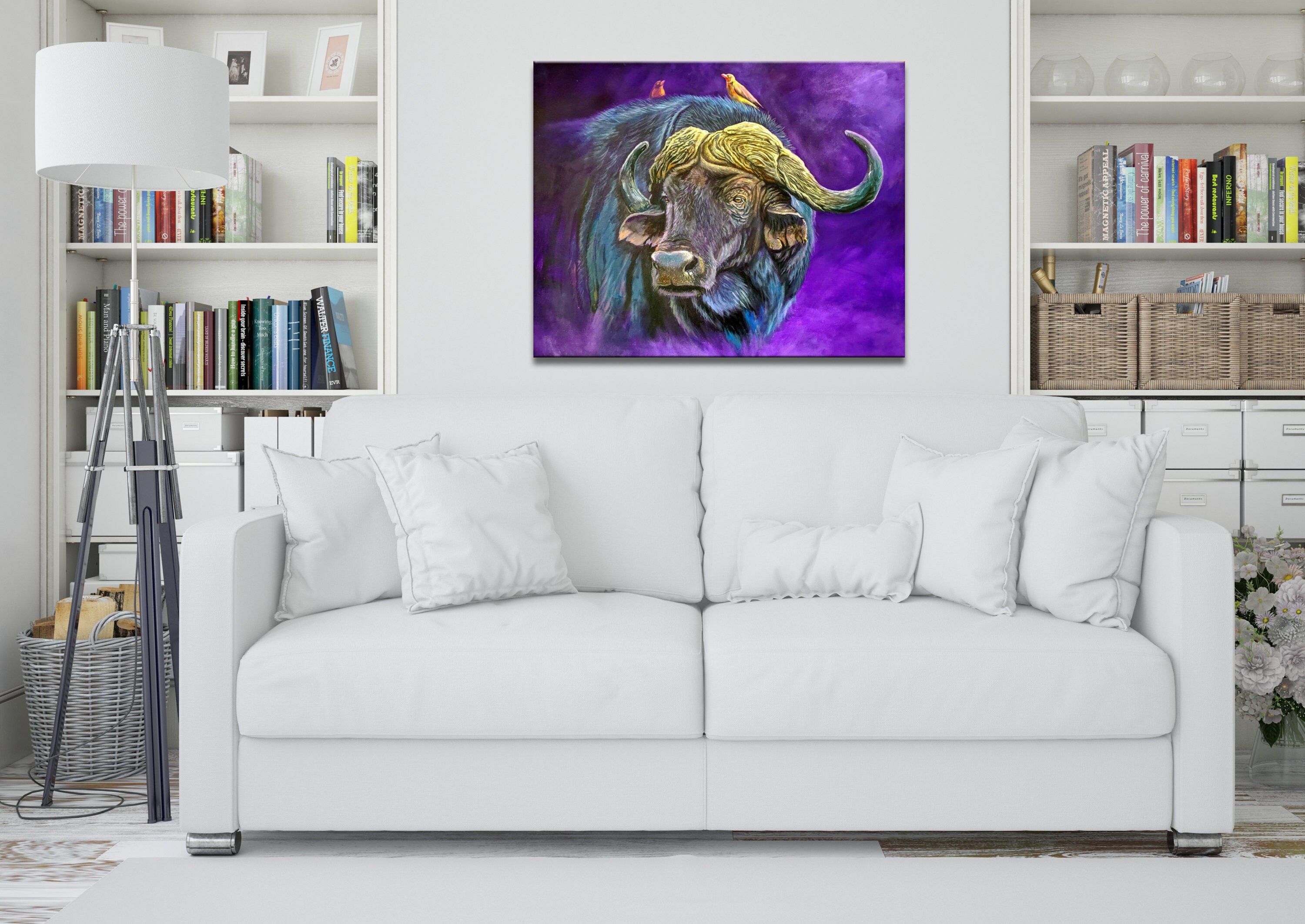 Büffel Kunst Büffel Bild Büffel Wand Dekor Büffel Home | Etsy