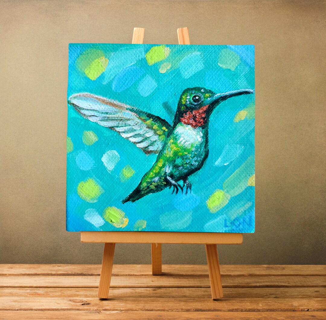 Hummingbird Art, Hummingbird Wall Art, Hummingbird Painting, Bird Wall