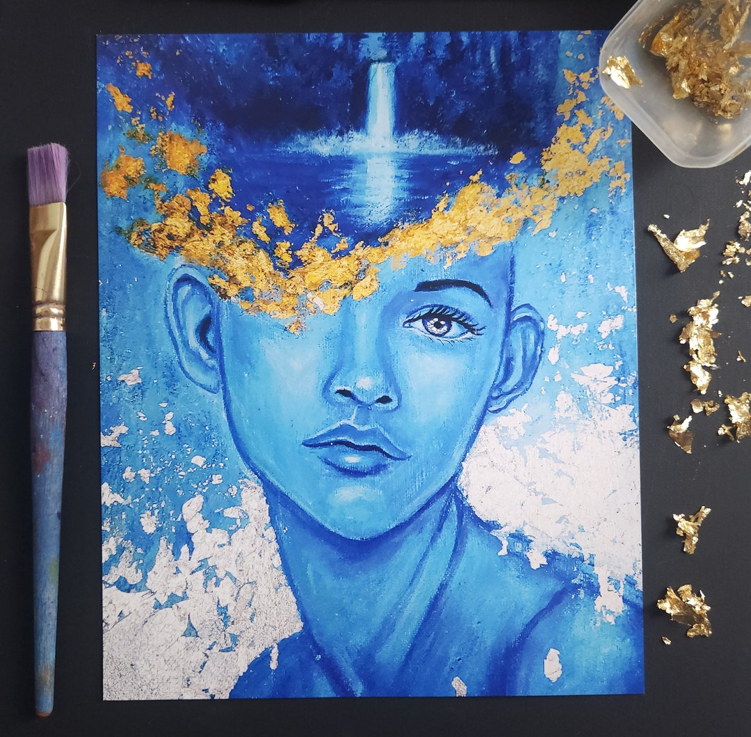 Portrait Art Print Fantasy Art Surreal Art Girlfriend Gift Etsy