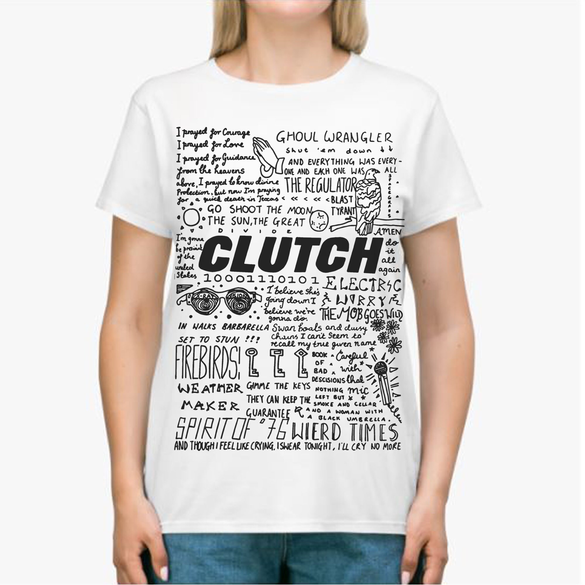 Clutch T Shirt Clutch Unisex Clutch Clothing Clutch Rock Etsy