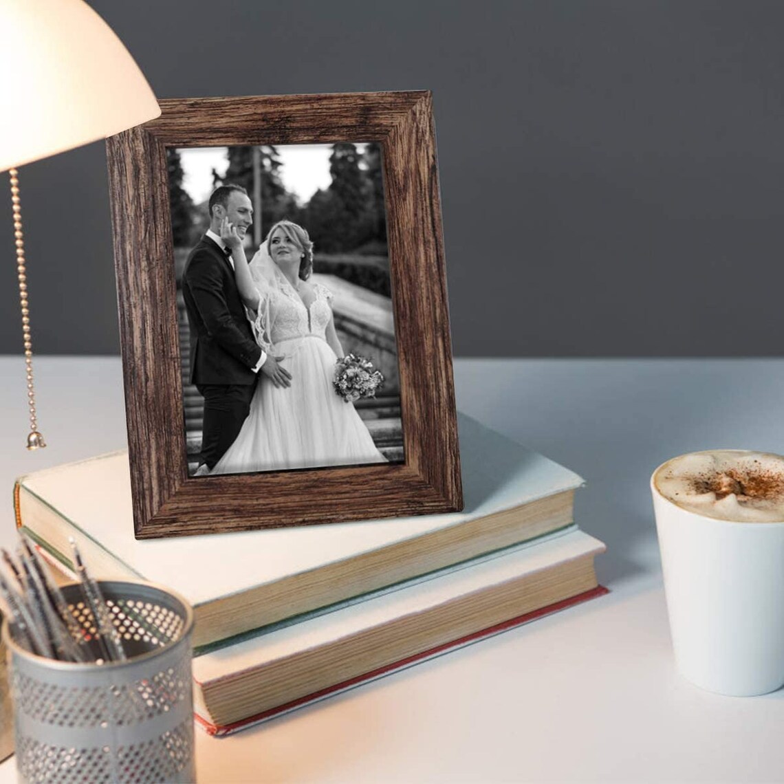 5x7 Picture Frame Wood Pattern Rustic Brown Photo Frames Packs Etsy