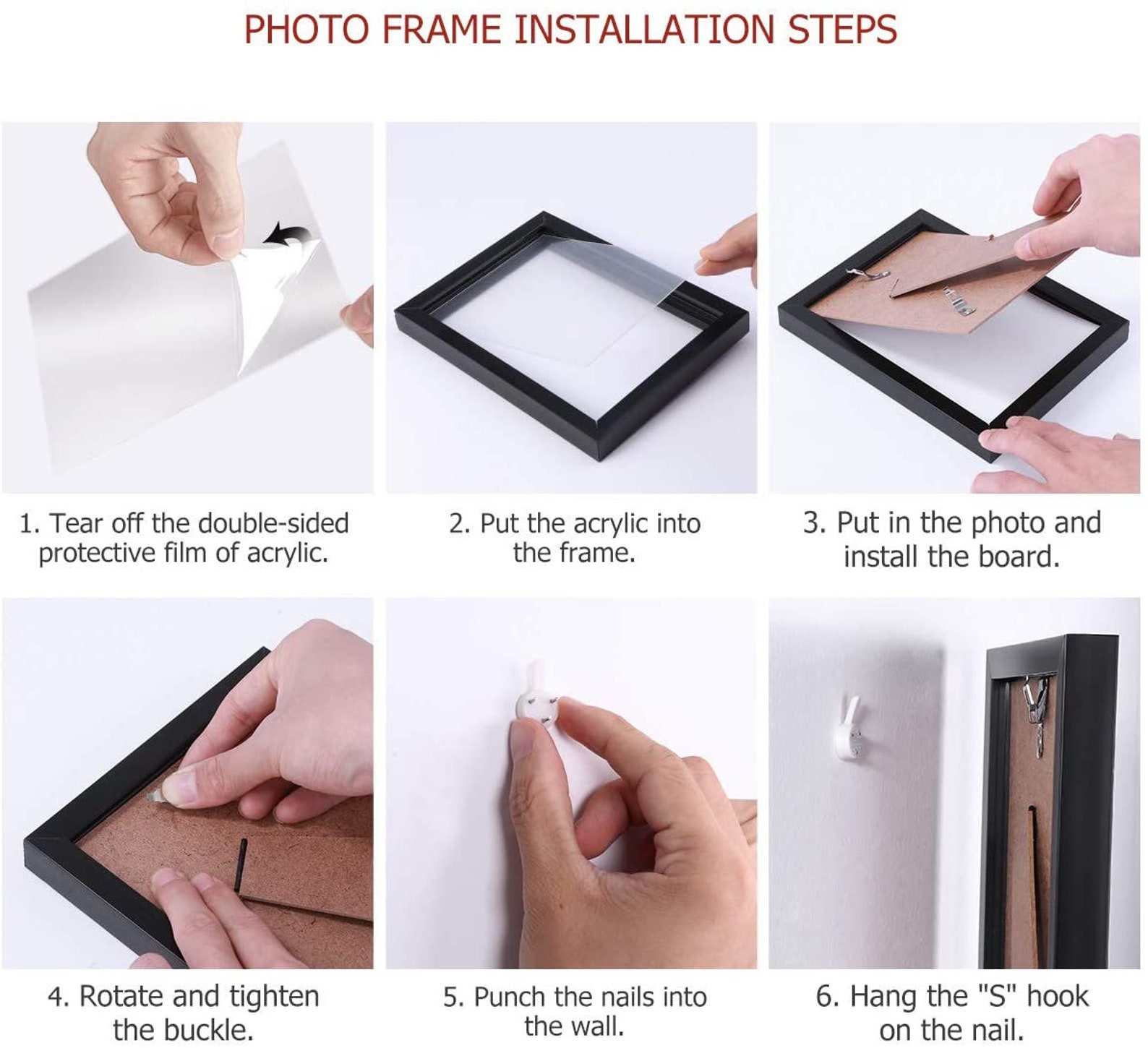 12 Pack Picture Frames Collage Photo Frames Wall Gallery Kit Etsy