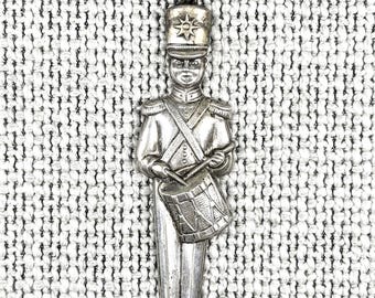 Gorham 1970s Vintage Sterling 80 Drummer Boy Silver Christmas Ornament