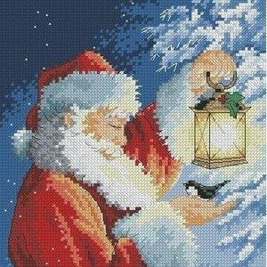 Weihnachtsmann Kreuzstich Muster, Neujahr Kreuzstich Muster, Neujahr Geschenke, Weihnachtsgeschenke Kreuzstich, Weihnachtsmann mit Geschenken Kreuzstich