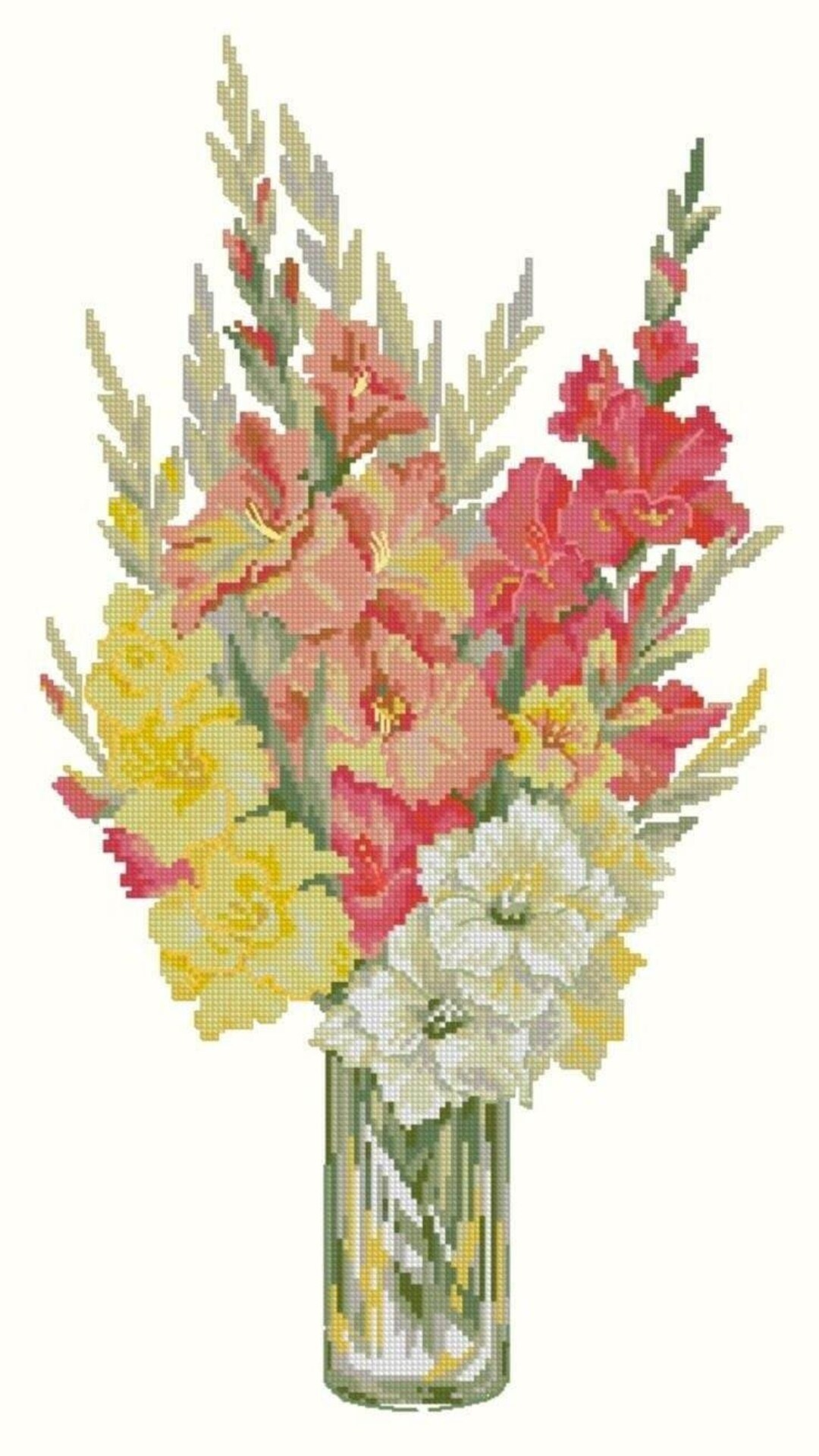 Flowers Cross Stitch Pattern Flowers in Vase Cross Stitch Etsy UK