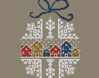 Snowflake cross stitch pattern, children in snow cross stitch pattern, new year cross stitch, new year toy cross stitch
