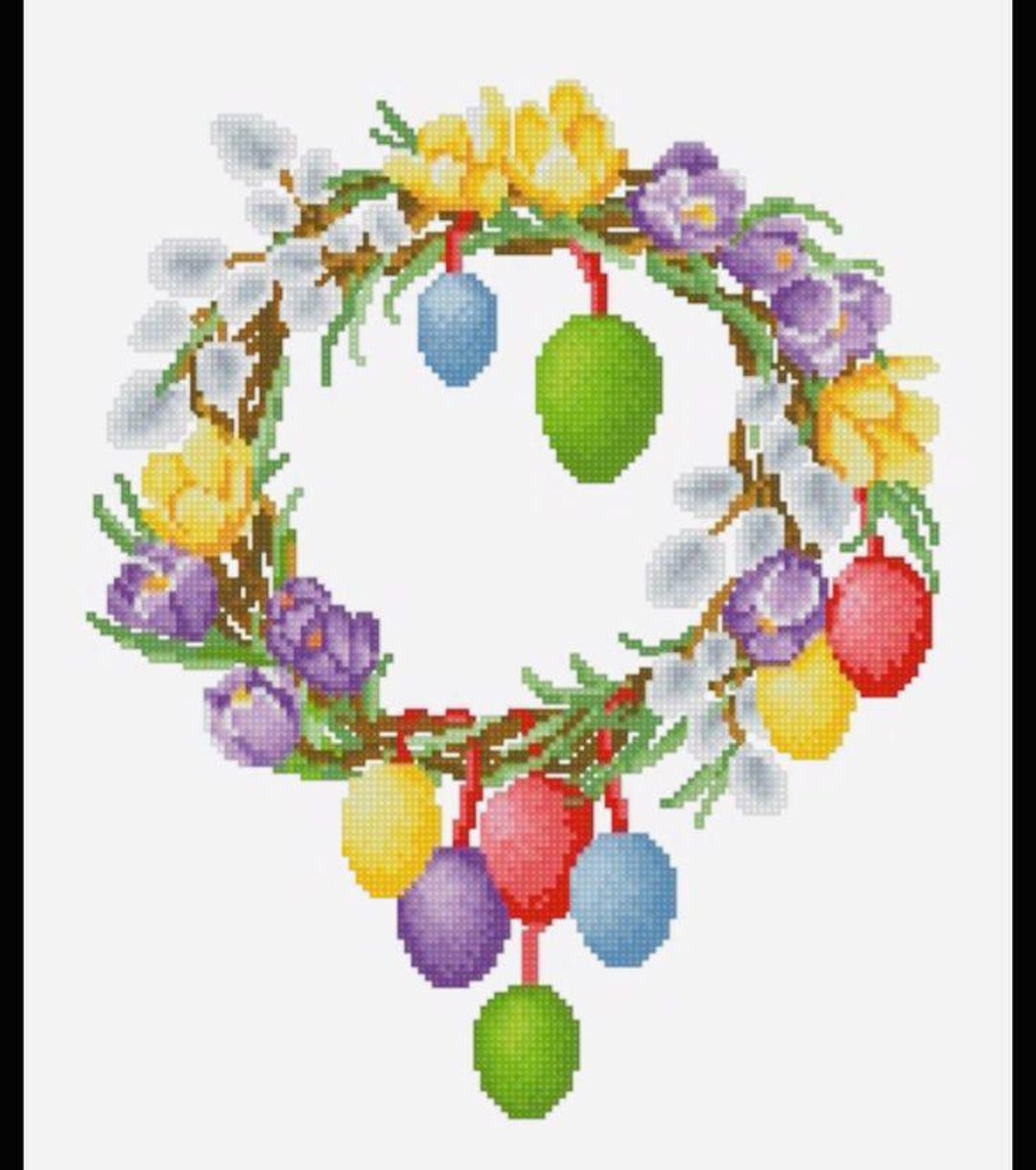 Easter Cross Stitch Pattern, Easter Eggs Cross Stitch - Etsy