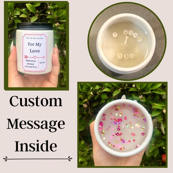 Candles With Message Etsy