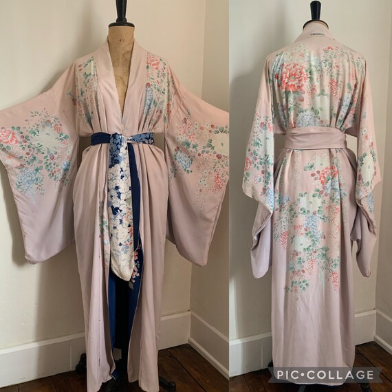 Very beautiful antique Edwardian/ 20s silk revers… - image 5