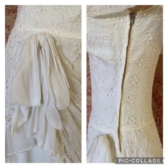 Beautiful antique vintage 1930s sheer ivory eyele… - image 8