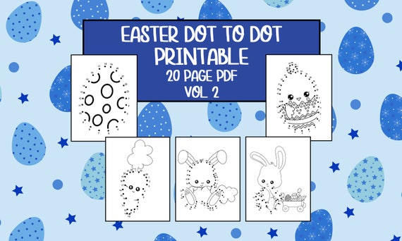 Printable Easter Dot to Dot Worksheets  Vol 2  20 Pages