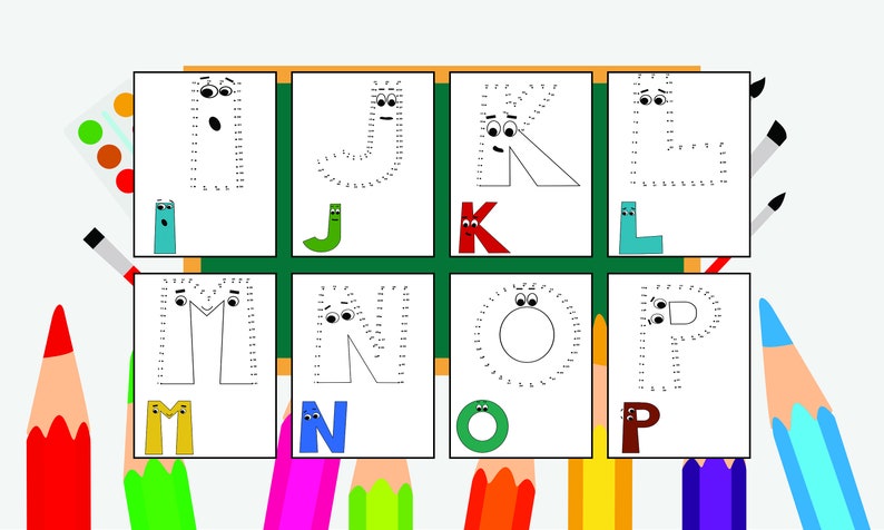 Printable Alphabet Dot to Dot Worksheets 26 Pages Alphabet - Etsy