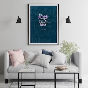 Stampa motivazionale/cartolina. Sii te stesso, tutti gli altri sono già presi, Oscar Wilde - decorazioni murali, arte murale, stampe murali
