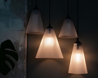 Eco-Friendly Minimal Cone Pendant Lampshade - 3D Printed Recycled PETG for LED Bulbs (E27/E26)