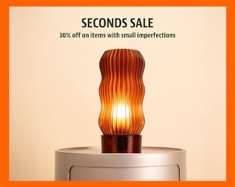 Seconds | Wavy X AMBER | 30% Off, Lamps With Small Imperfections