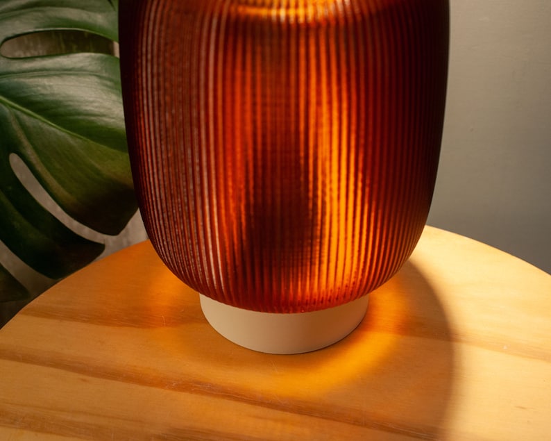 Table lamp TORO x AMBER, retro minimal 3D printed bedside lamps zdjęcie 9