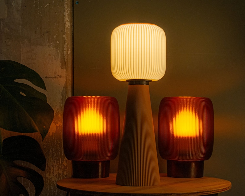 TODAI x OCHRE Table lamp Mid century modern design, 3D Printed E27/E26 minimalist light image 9