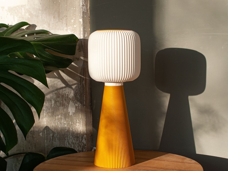 Lámpara de mesa TODAI x OCHER Diseño moderno de mediados de siglo, luz minimalista E27/E26 impresa en 3D imagen 2