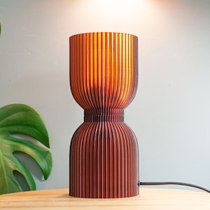 DIABOLO Table Lamp Eco-Friendly Amber Lamp 3D Printed with Recycled PETG Material, for use with LED Bulbs image 2