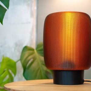 Tischlampe TORO x AMBER, minimalistische 3D-gedruckte Retro-Nachttischlampen Bild 7