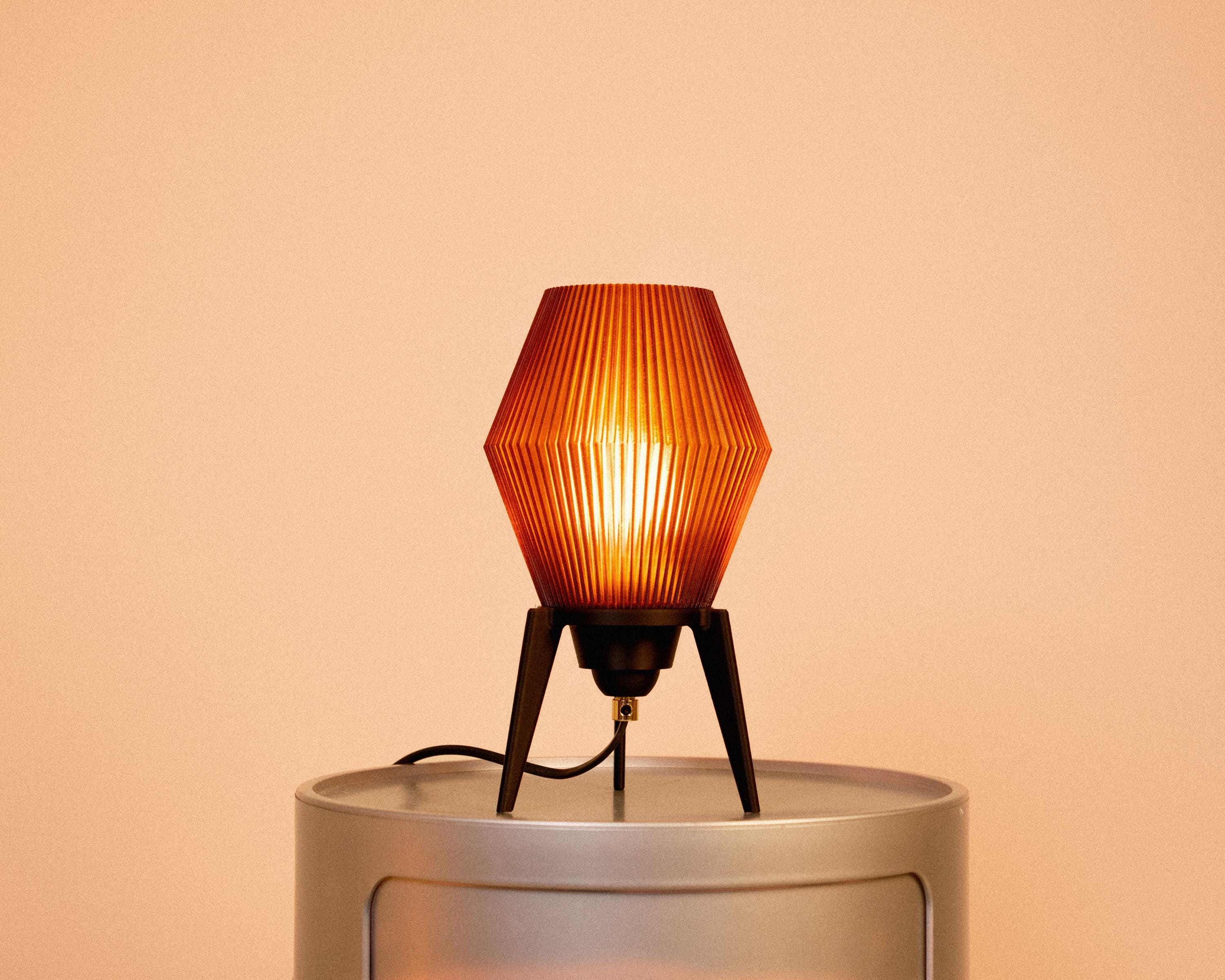 KERO - Space Age Table Lamp | Warm Amber Light | Recycled Plastic