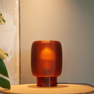 Table lamp TORO x AMBER, retro minimal 3D printed bedside lamps Amber