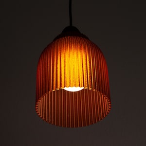 Pendant lampshade AMBER retro minimal design, hanging pendant lamp LED ONLY 画像 2